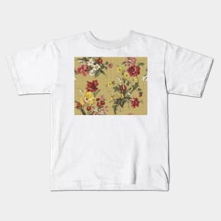 Floral Cross Stitch Texture Kids T-Shirt